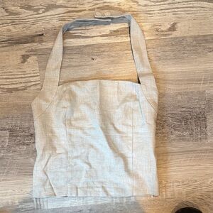 Aritzia Linen Halter Top